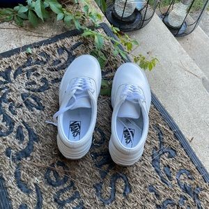 Vans White Platform Sneakers